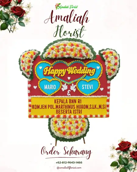 Papan Bunga Pernikahan Balak